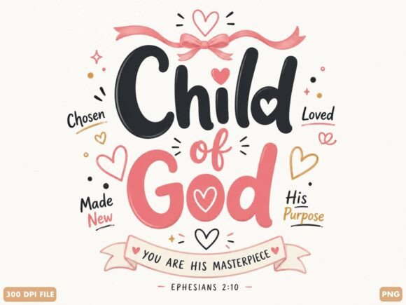 Child of God Inspirational Christian PNG & T-Shirt Designs