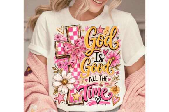 Christian Cross PNG, God is Good PNG — T-Shirt Designs