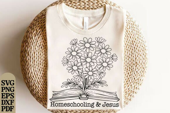 Comfort Colors Homeschool Jesus Shirt T-Shirt Designs