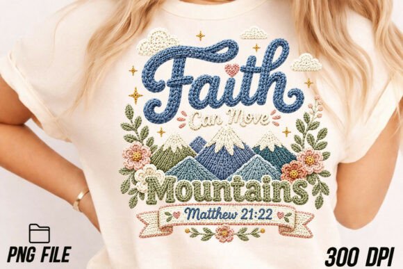 Faith Verse Faux Yarn Crochet PNG, Jesus — T-Shirt Designs
