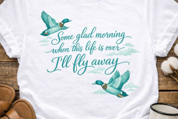 I’ll Fly Away Jesus Duck PNG for T-Shirt Designs