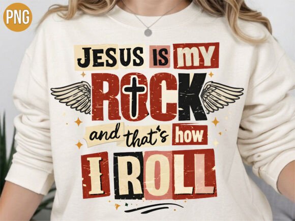 Jesus Is My Rock PNG for T-Shirt Designs