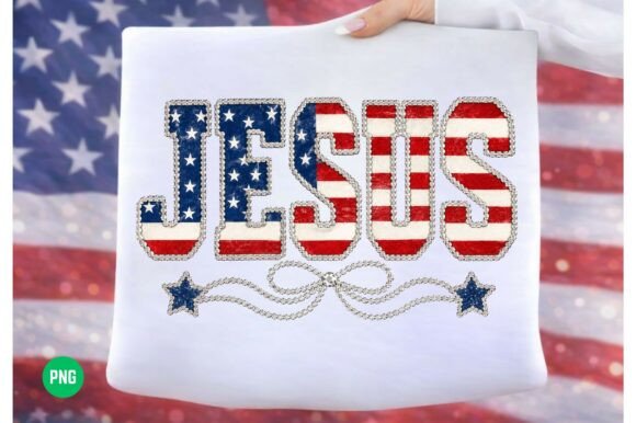 Jesus Patriotic PNG, 4th of July PNG
