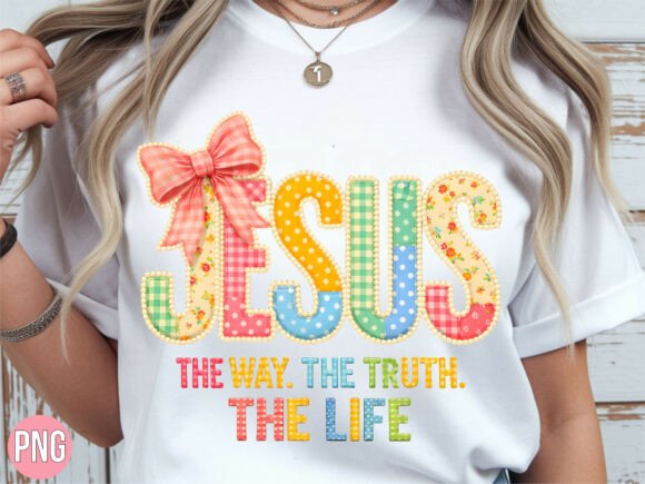 Jesus the Way Truth the Life PNG for T-Shirt Designs