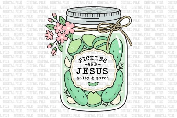 Pickles and Jesus Salty and Saved SVG — T-Shirt Designs