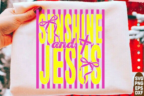 Sunshine and Jesus SVG PNG, Preppy Chris T-Shirt Designs